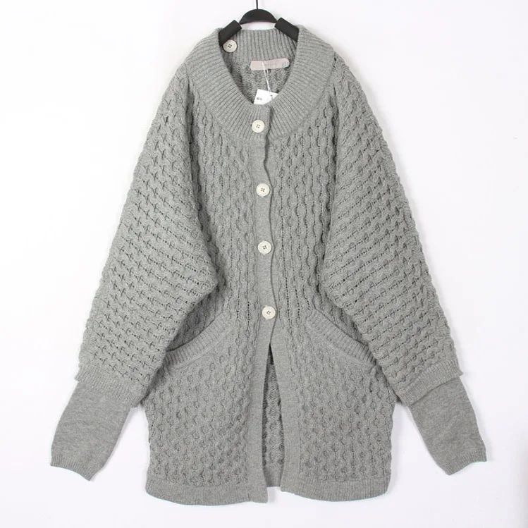 

Hand Knitted Vintage Hollow out Bean Cardigan Women's Sweater Autumn Winter Faion Japanese Sle Open Front Woolen Knitwear