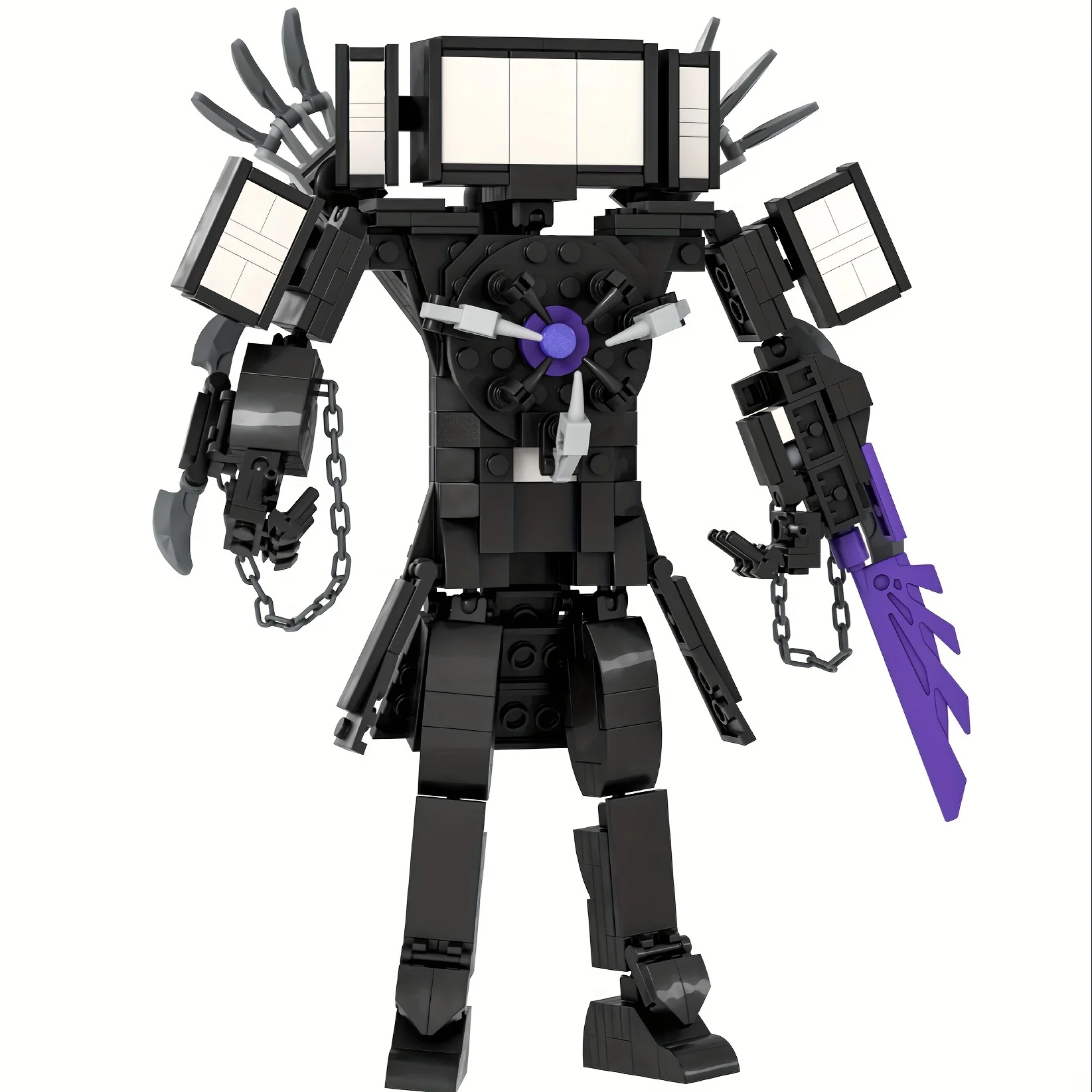 

425PCS Magic Sword Chain TV Robot Building Blocks Model Fantasy Toy Creative Gift Holiday Gift