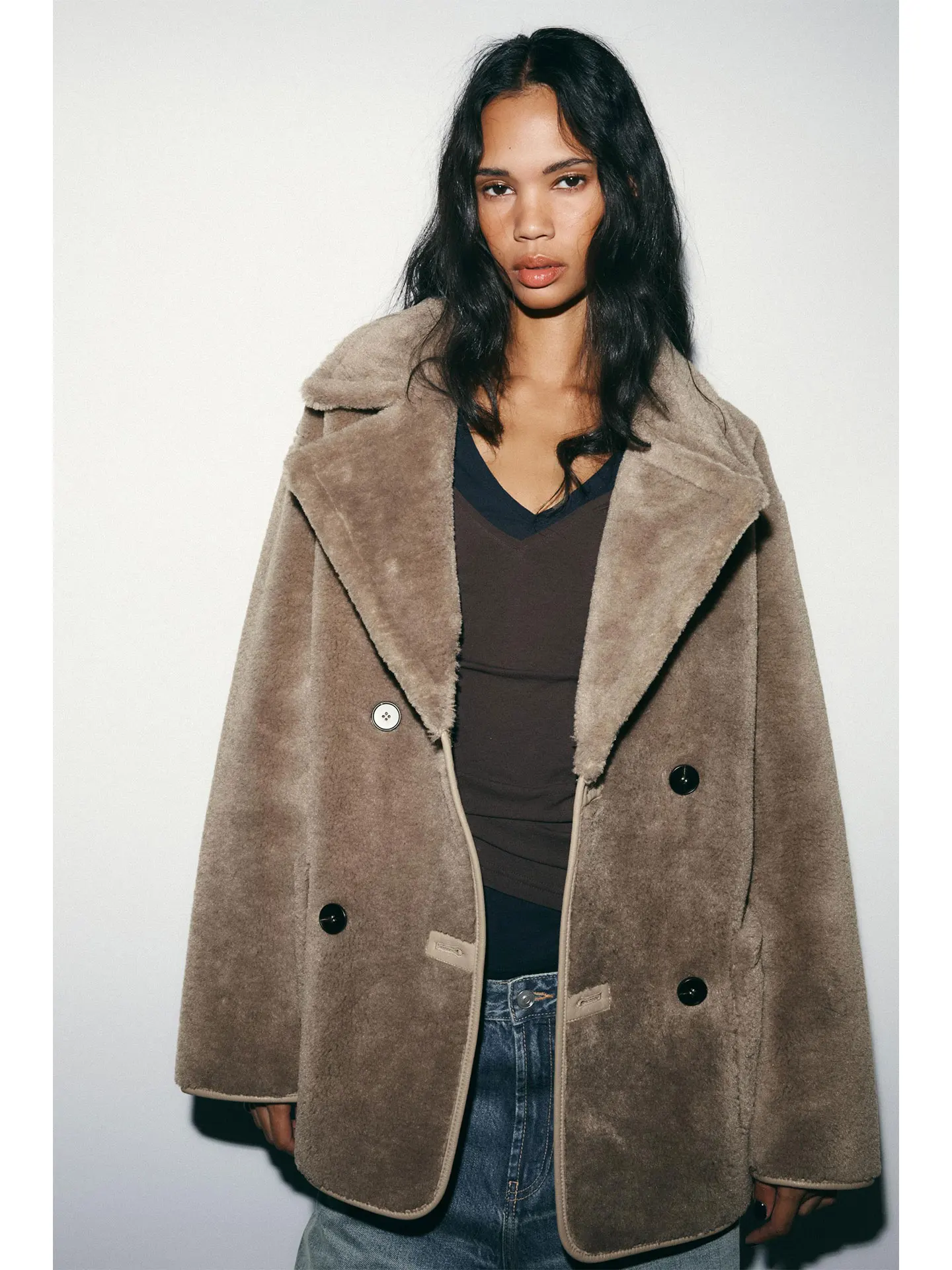 

Весна 2026: Уникальное женское пальто с флисовой подкладкой, утолщенное, двустороннее, премиум-класса, повседневное, свободного кроя, эксклюзивно онлайн