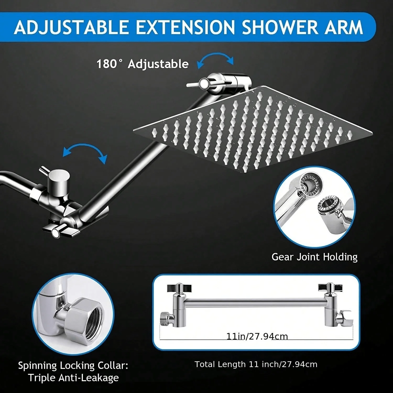 8-Inch High Pressure Rain Show - مراجعة Home For Bathroom وسعره