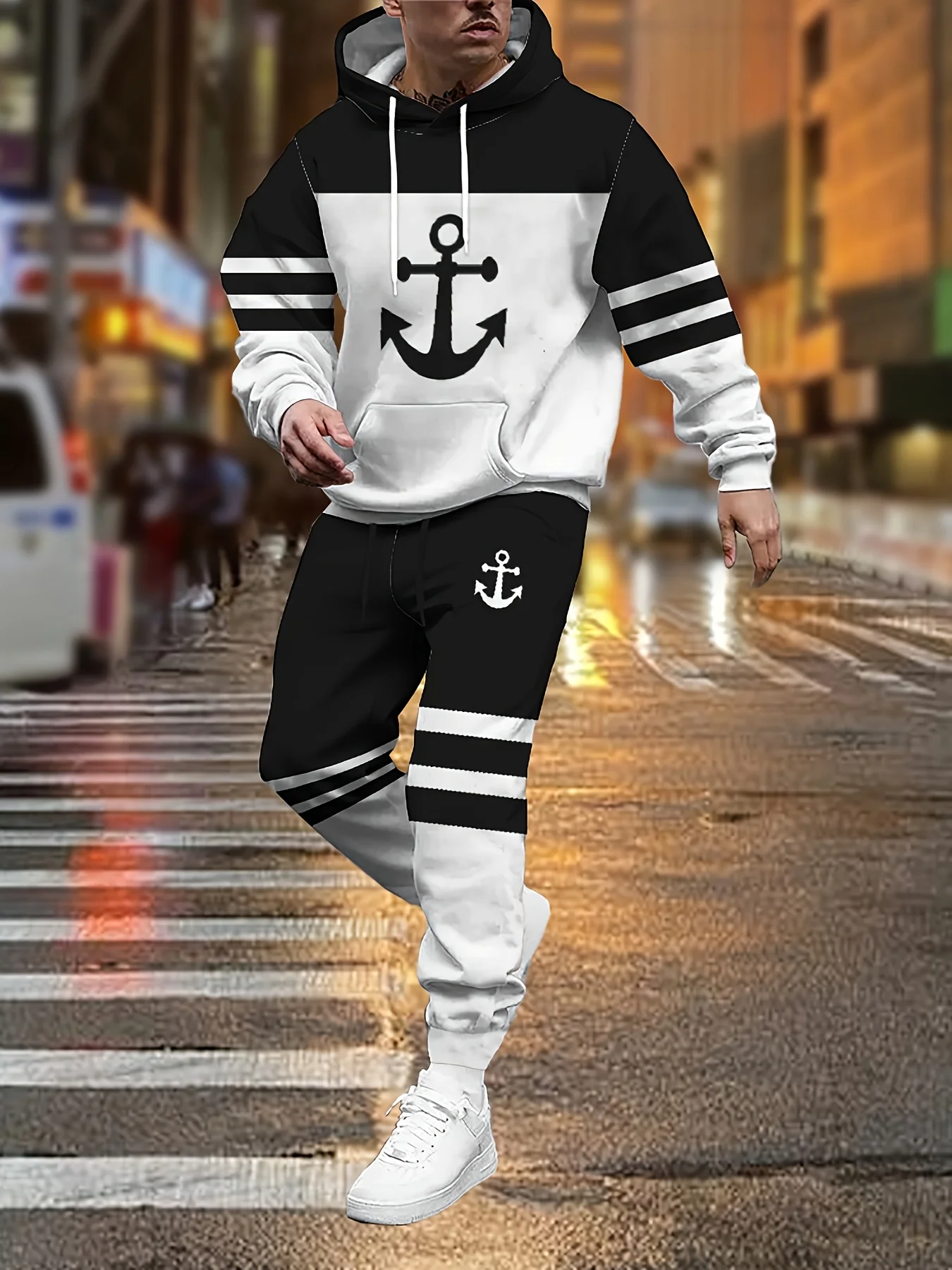 

2025 Winter/Autumn Hoodie and Sweatpants Set Fashionable Streetwear and Home Leisure Unisex Style Classic 3D Printing Clothes