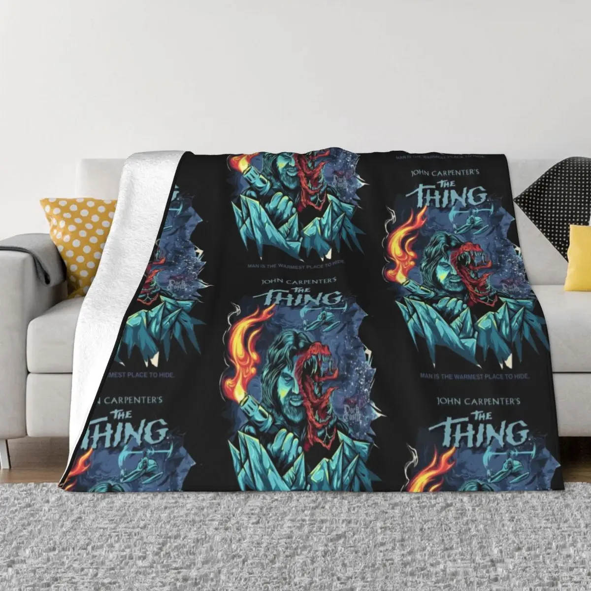 

The Thing Throw Blanket Shaggy Blanket manga funny gift For Sofa