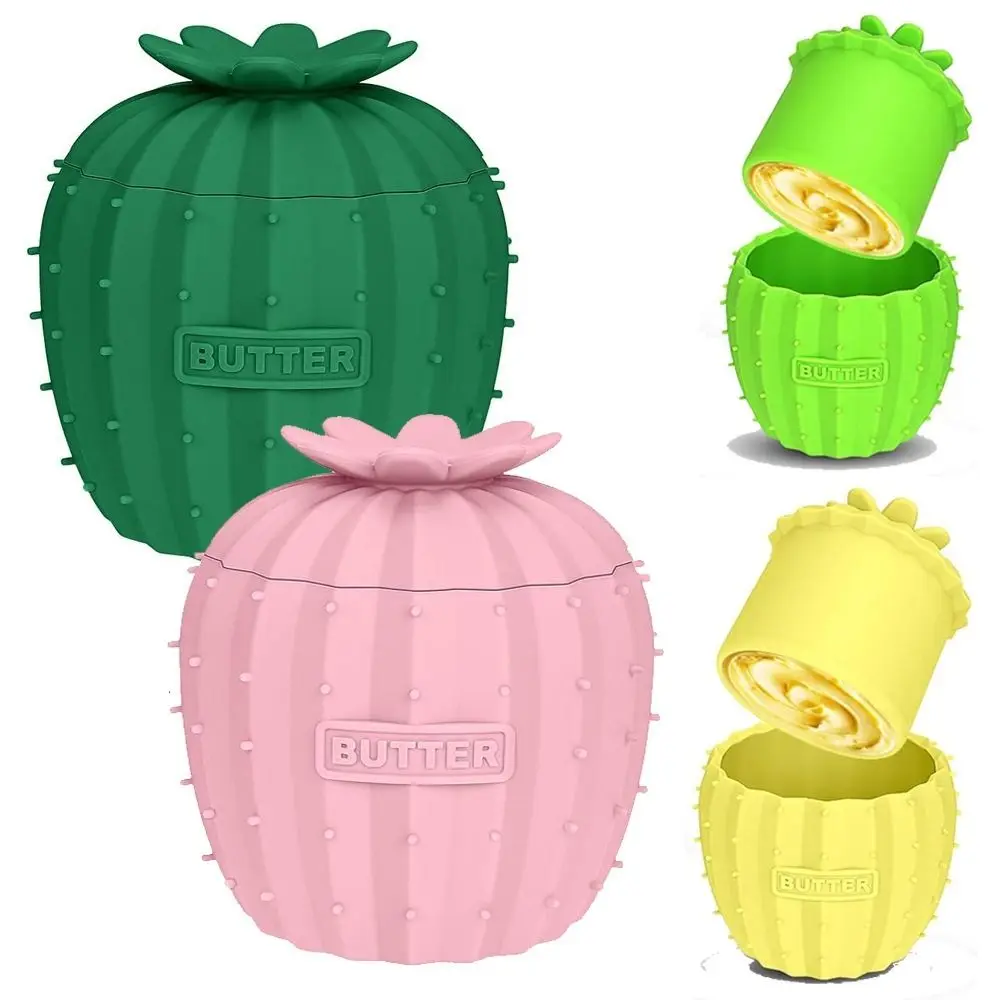 Creative Silicone Butter Crock Sealed Dustproof Covered Butter Dish with Lid Keeping Fresh Butter Keeper for Home
