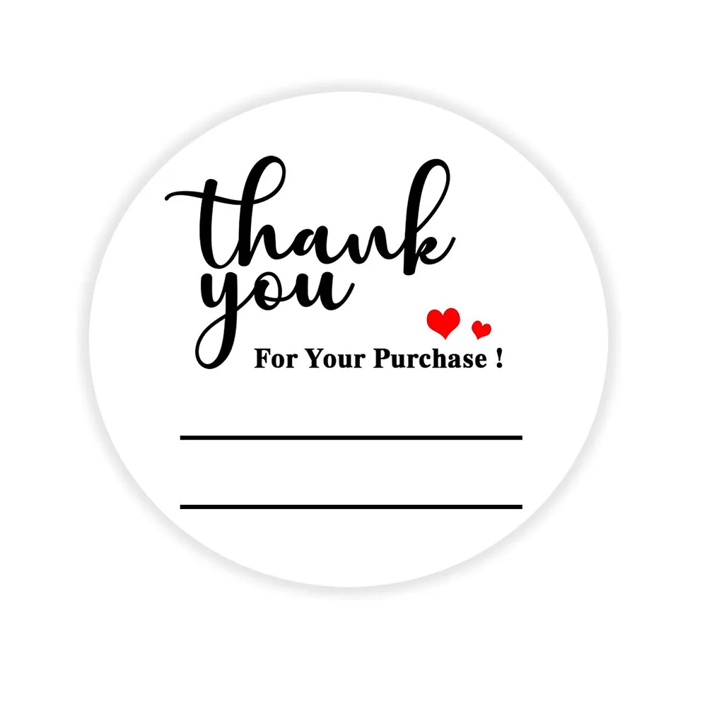 Writable Stickers Thank You For Buying Stickers For Cafes Retail Stores 2 Inch 500 Pcs Per Pack