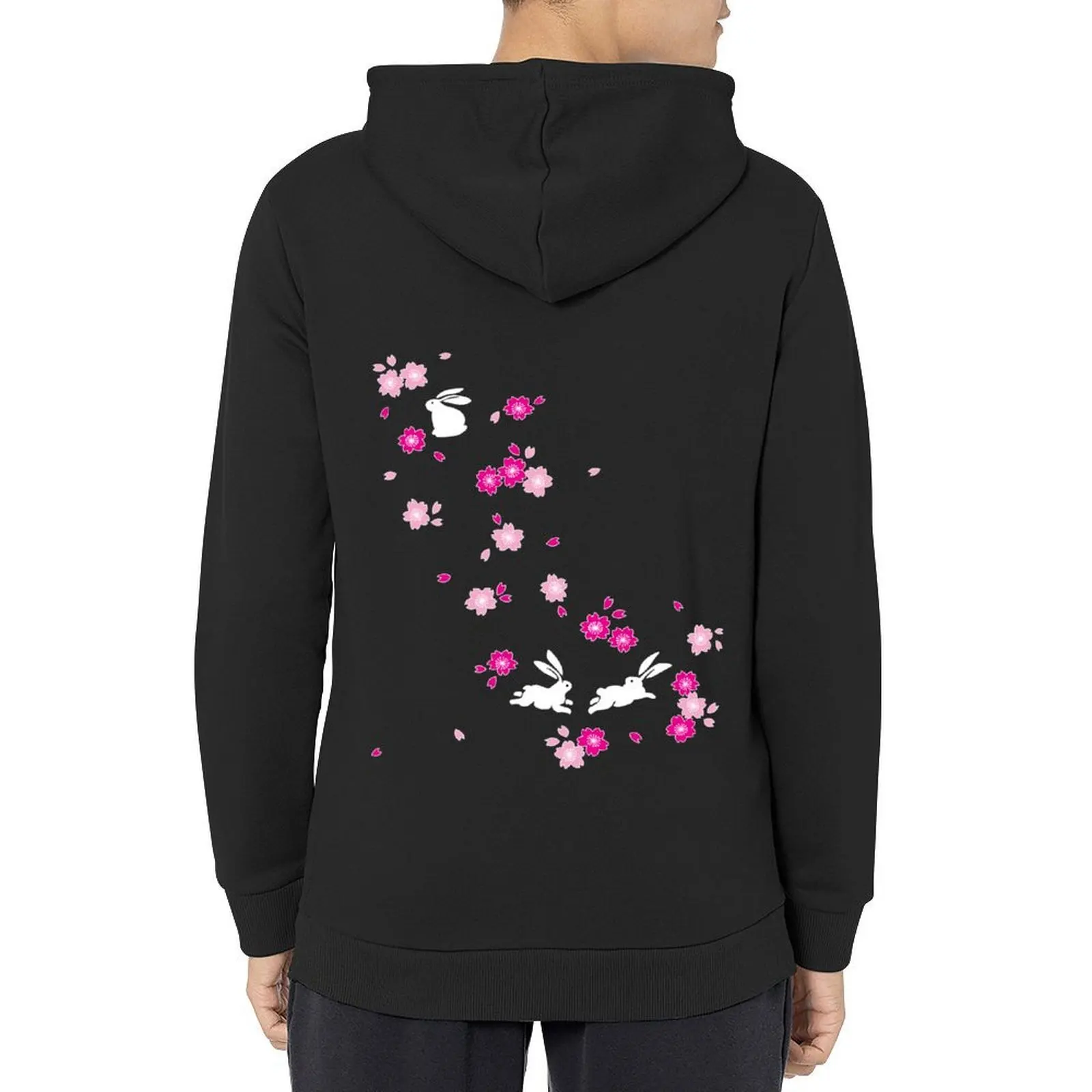 

Japanese Bunny - Pink Hoodie japanese style korean autumn clothes blouse graphic t shirts men autumn hoodie