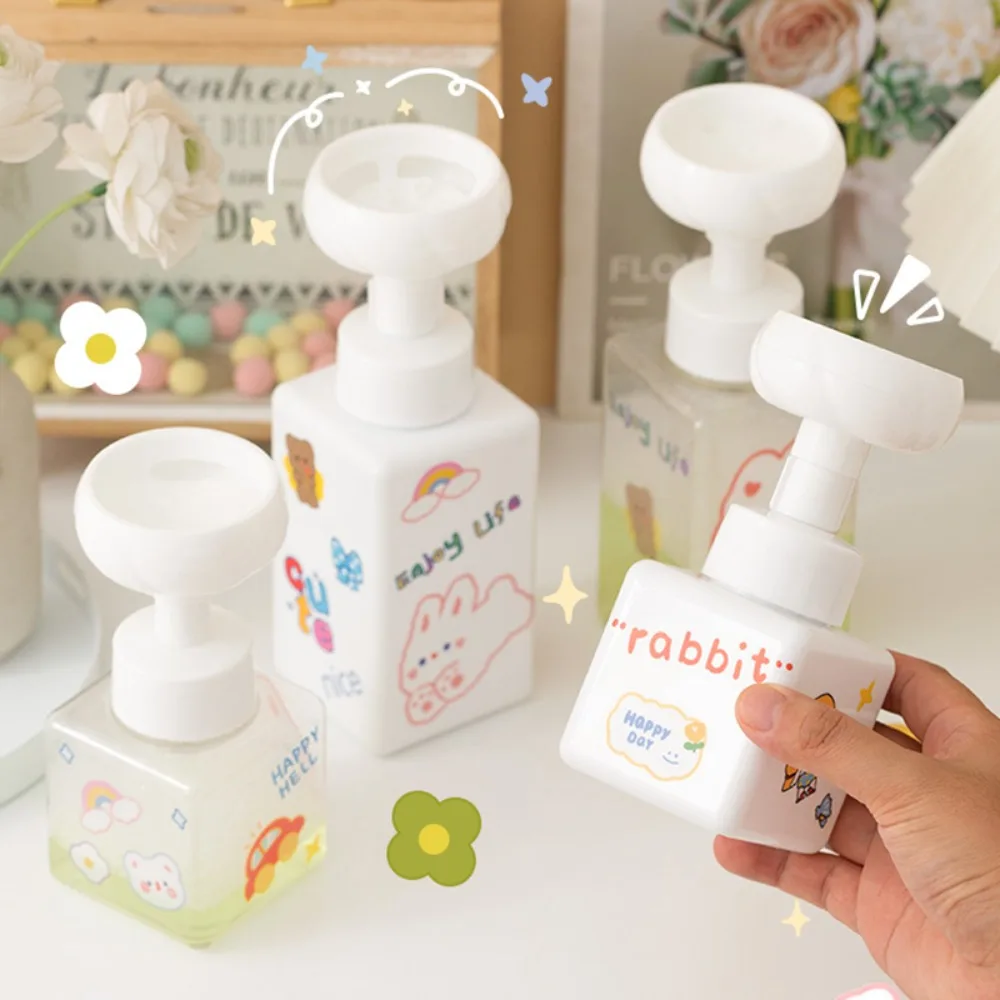 

Quality Cosmetics Packaging Flower Foam Dispenser 250/450ml Plastic Flower Soap Dispenser Refillable Foam Pump Bottle Travel