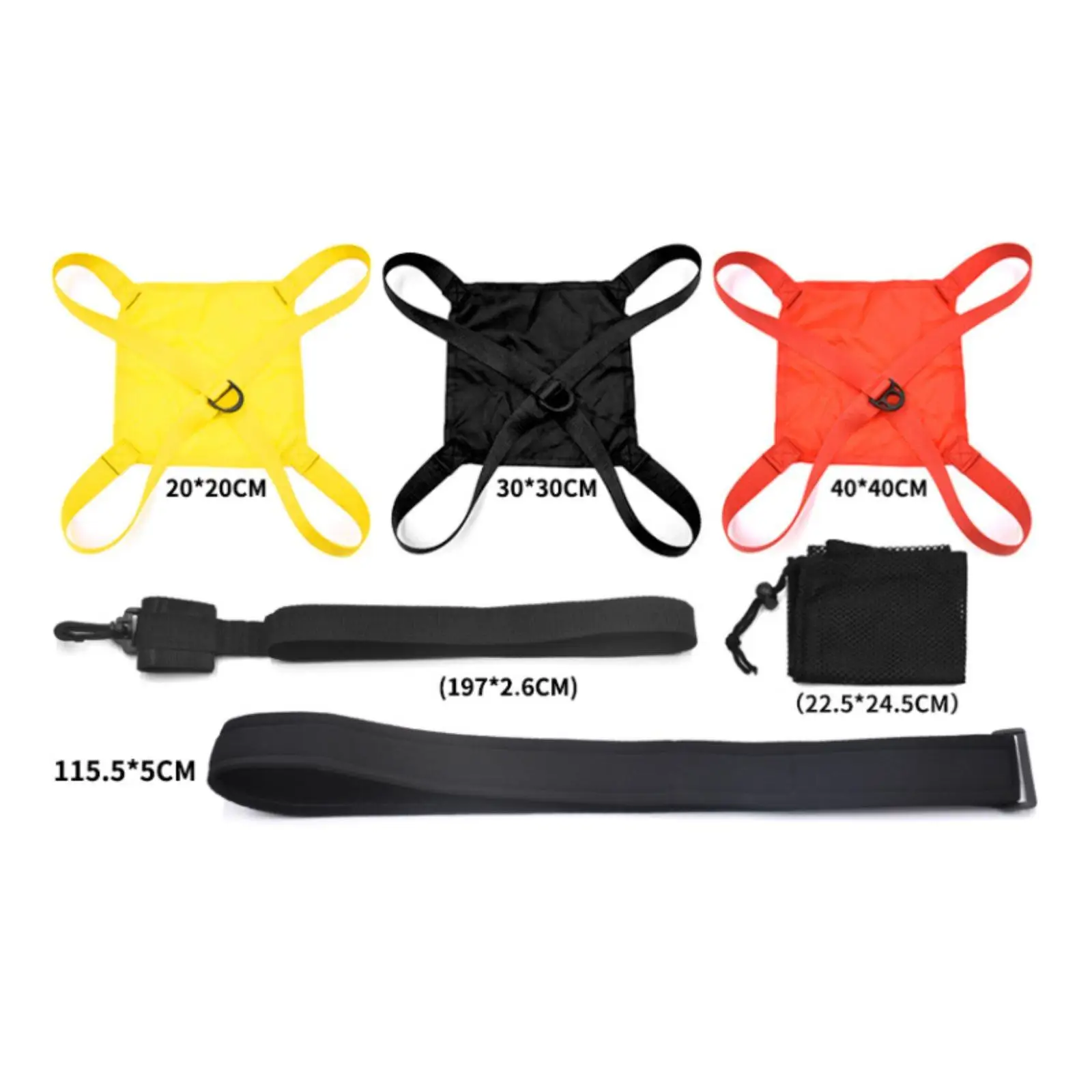 Swim Parachute Adjustable Resistance Rope Leash Training Device Professional Water Exercise Gear for Open Water Athletes