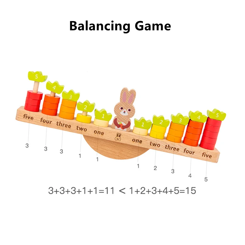 Zahlen-Balance-Spielzeug, Montessori, Mathematikaktivitäten, Addition/Subtraktion, Lernwerkzeuge, frühes Lernspiel, Zählspiel für Kinder