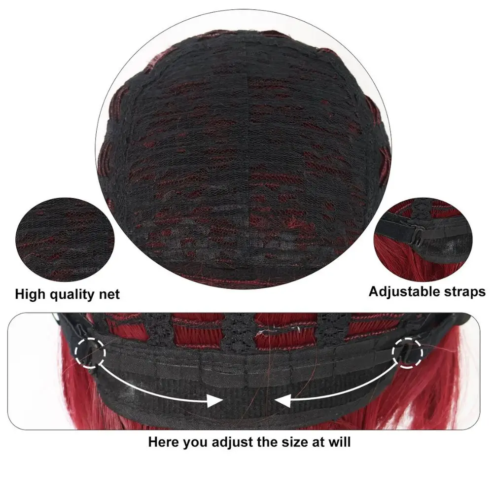 Momo Ayase Parrucca Cosplay Anime Dandadan Capelli corti marroni per donne Ragazze Orecchini per capelli in fibra resistente al calore Accessori di Halloween