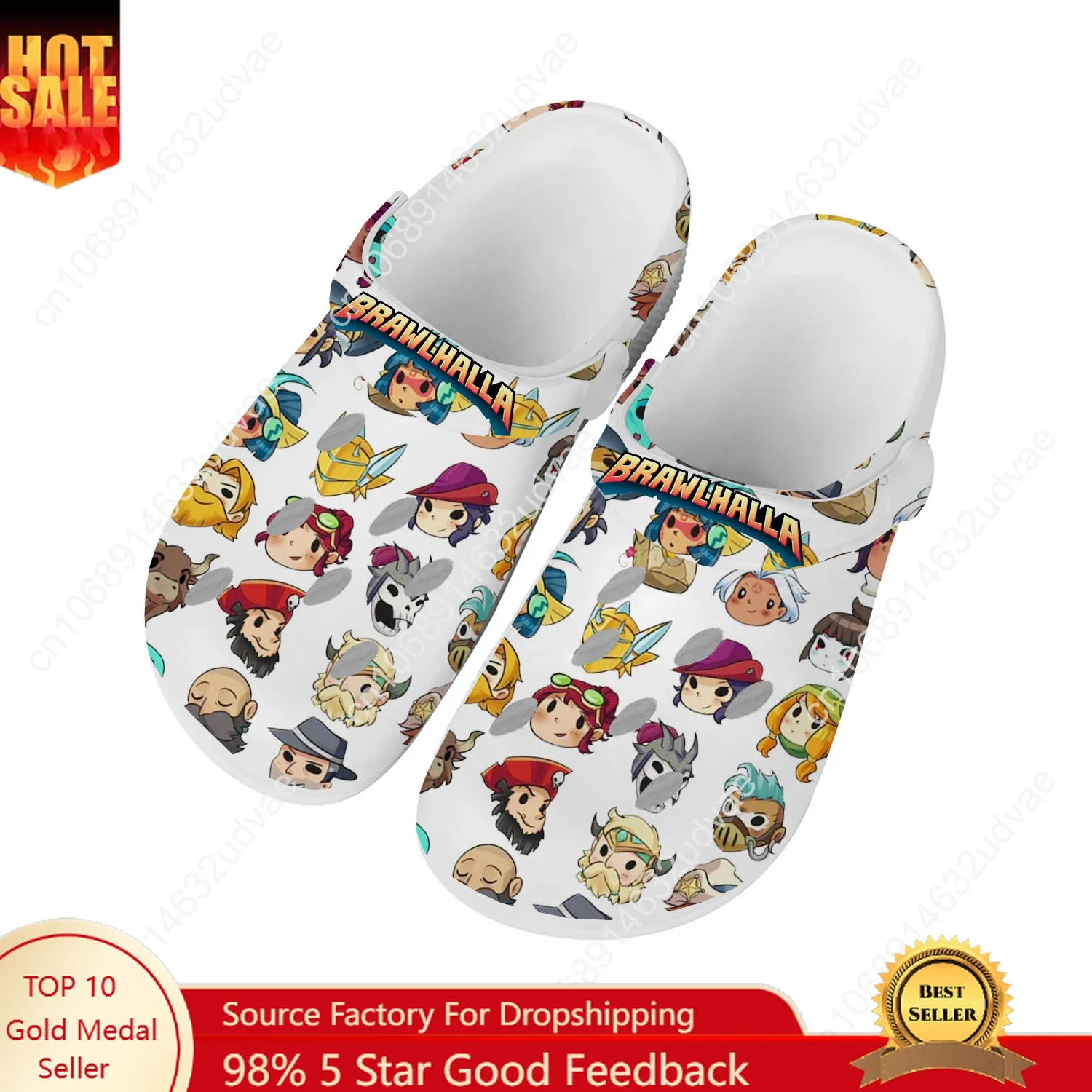 Brawlhalla Water Shoes Mens Womens High Quality Fashion Home Garden Clogs Customizd Sandals Beach Breathable Hole Slippers