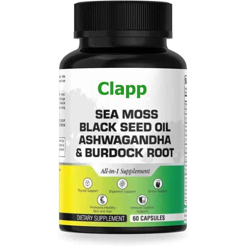 

High Quality 15 in 1 Seaweed Complex Vitamin Containing Black Seed Oil, Turmeric, Elderberry, Manuka Honey, and ACV-60 Capsules