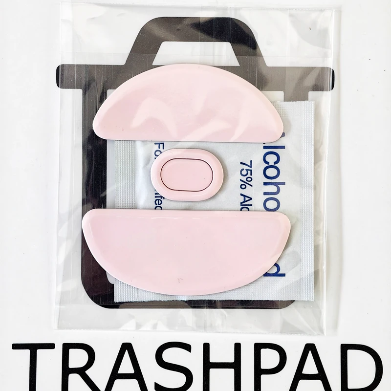 1 Set TRASHPAD PTFE Mouse Skates Feet For Rapoo VT2 2nd Generation VT2 MAX Red Control Mice Glides 0.8mm Anti-sag Design