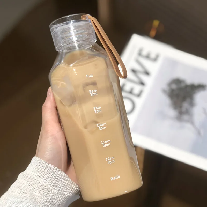 

Transparent Hexagonal Water Cup Student Plastic Cup Anti Drop Water Cup Portable Outdoor Sports Cup For Women And Men