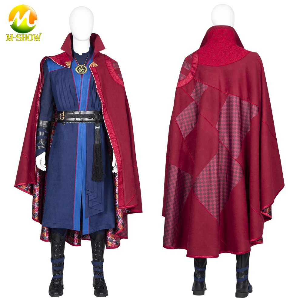 

Cosplay Costume Doctor Stephen Strange In Multiverse Dr. Steven Cosplay Men Outfit Cape Boots Belt for Halloween Custom Made