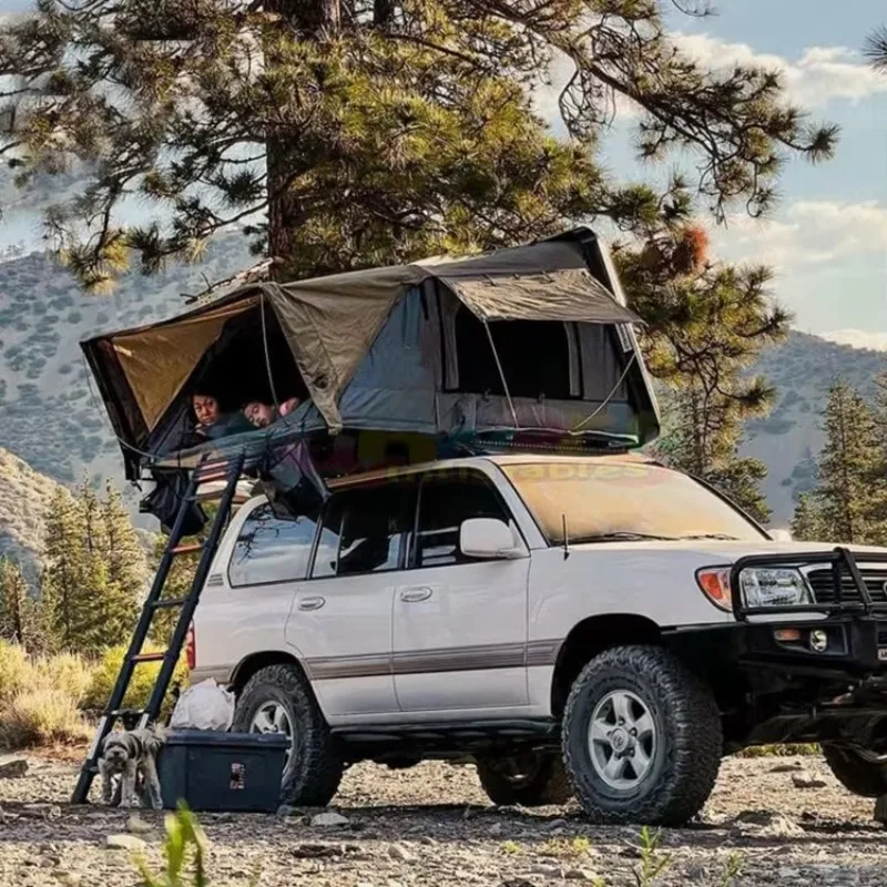 Aluminum Hard Shell Hardshell Rooftop Tent 3-4 Person Camping Vehicle Roof Top Tent for 4x4 Car