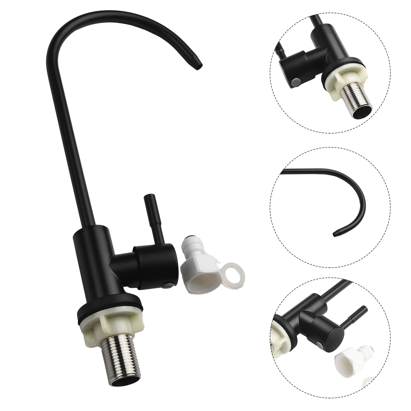 Rubinetto del rubinetto rubinetto del filtro dell'acqua a collo d'oca in acciaio inossidabile di alta qualità per il sistema di acqua potabile ad osmosi inversa