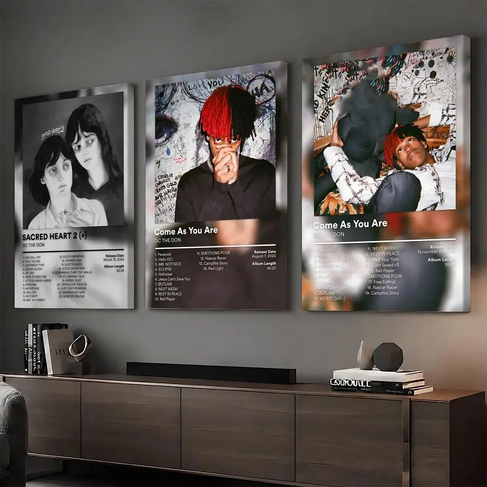 D-DC THE DON Rapper Album Painting Calligraphy HD Modern Style Inner Frame Canvas Poster Bedroom Room Hallway Wall Art Decor