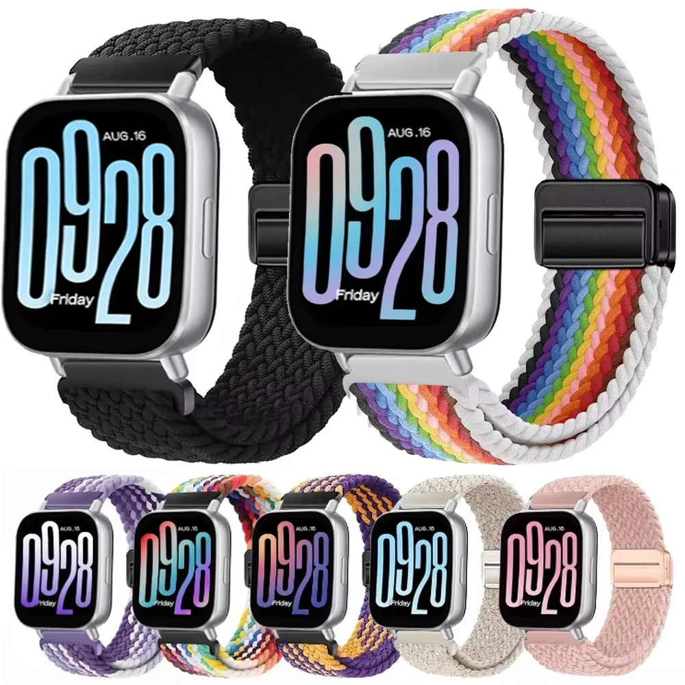 Cinturino in nylon per Redmi Watch 5 Bracciale con fibbia magnetica attiva per Xiaomi Redmi 5 Lite Cinturino flessibile traspirante sportivo