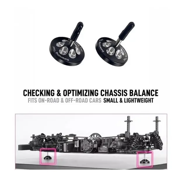 Regla de medición de altura del vehículo 1/10 1/8 Rc, herramienta de equilibrio del chasis, regla de punto inferior de tope, ladrillo de altura del vehículo, derivación de caída