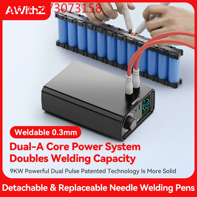 

Awithz 9000W Аппарат для точечной сварки высокой мощности, портативный, с педалью, мини-инструмент для DIY, для никелевых полос и литиевых аккумуляторов 18650