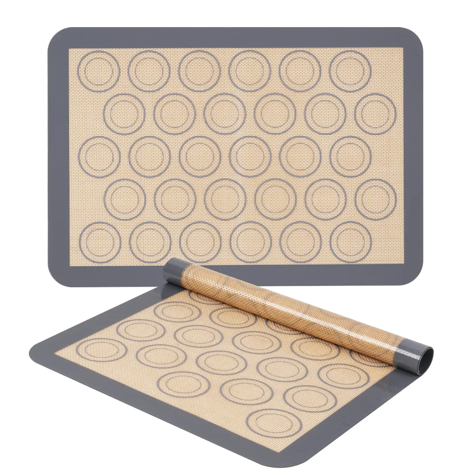 2 PCS Silicone Baking Mat, Food Safe Silicone Baking Sheet, Silicon Macaroon Baking Sheet Cookie Liner, Cake and Bread Making
