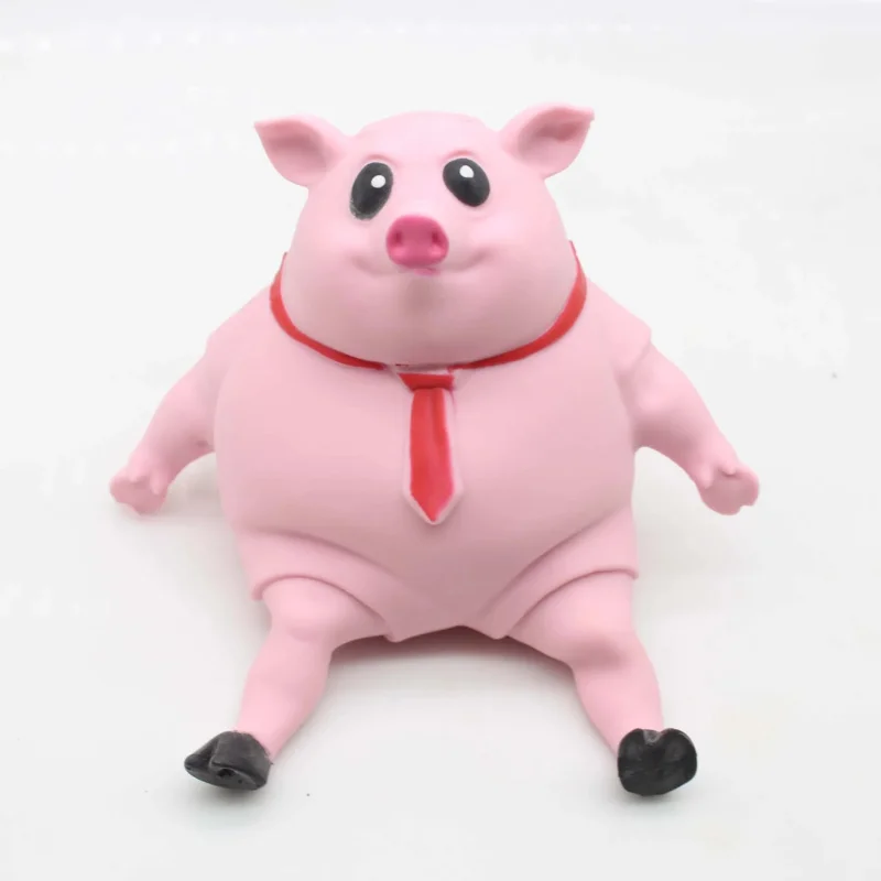 Cute Pink Pig Pinching Toys Soft Stretching Toys Piggy Pop Rebound Distortion Fear Lighting Toys For Kids Adult Birthday Gift