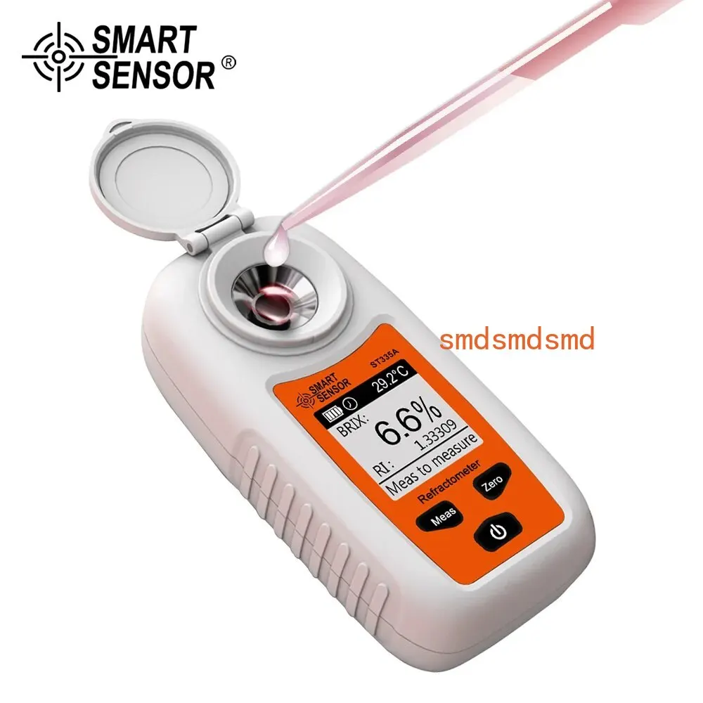 LCD Digital Refractometer Brix Meter Fruit Juice Beverage ATC Sugar Content Measuring Instrument 0-35% Saccharometer