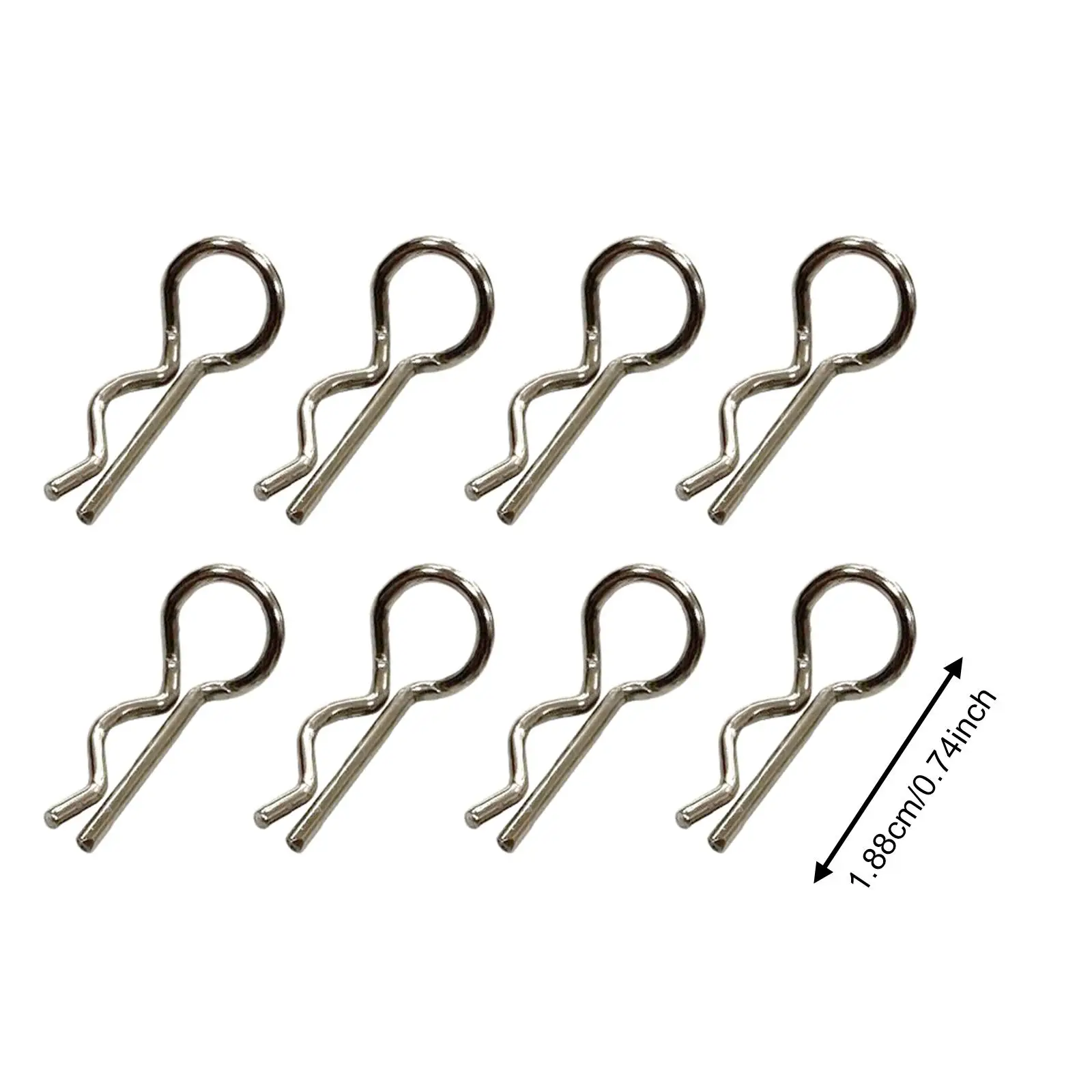 8Pcs RC Car Body Shell Clips Metal Spare Parts for 16302 16106Pro 1:16 1:18
