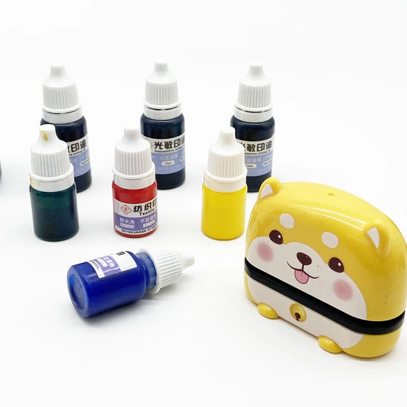 10ml Inkpad Flash Refill Fast Drying Stamping Ink Photosensitive Stamp Oil Clothes ink