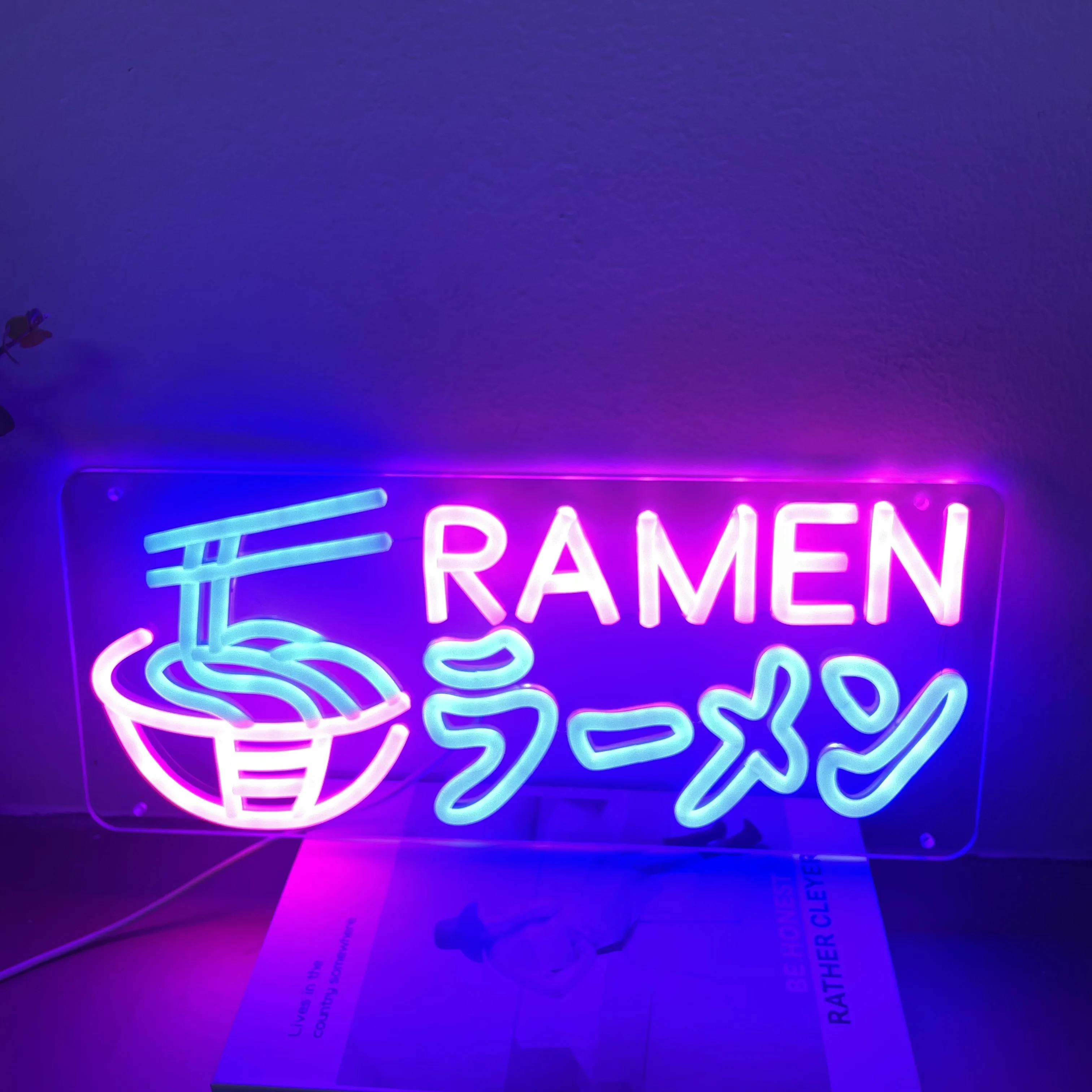 Enseignes au Néon Japonaises Ramen, Décoration Murale Personnalisée pour Cuisine, Restaurant, Lumières Nreluled, Design Personnel, Fait à la Main, Anniversaire, Mariage