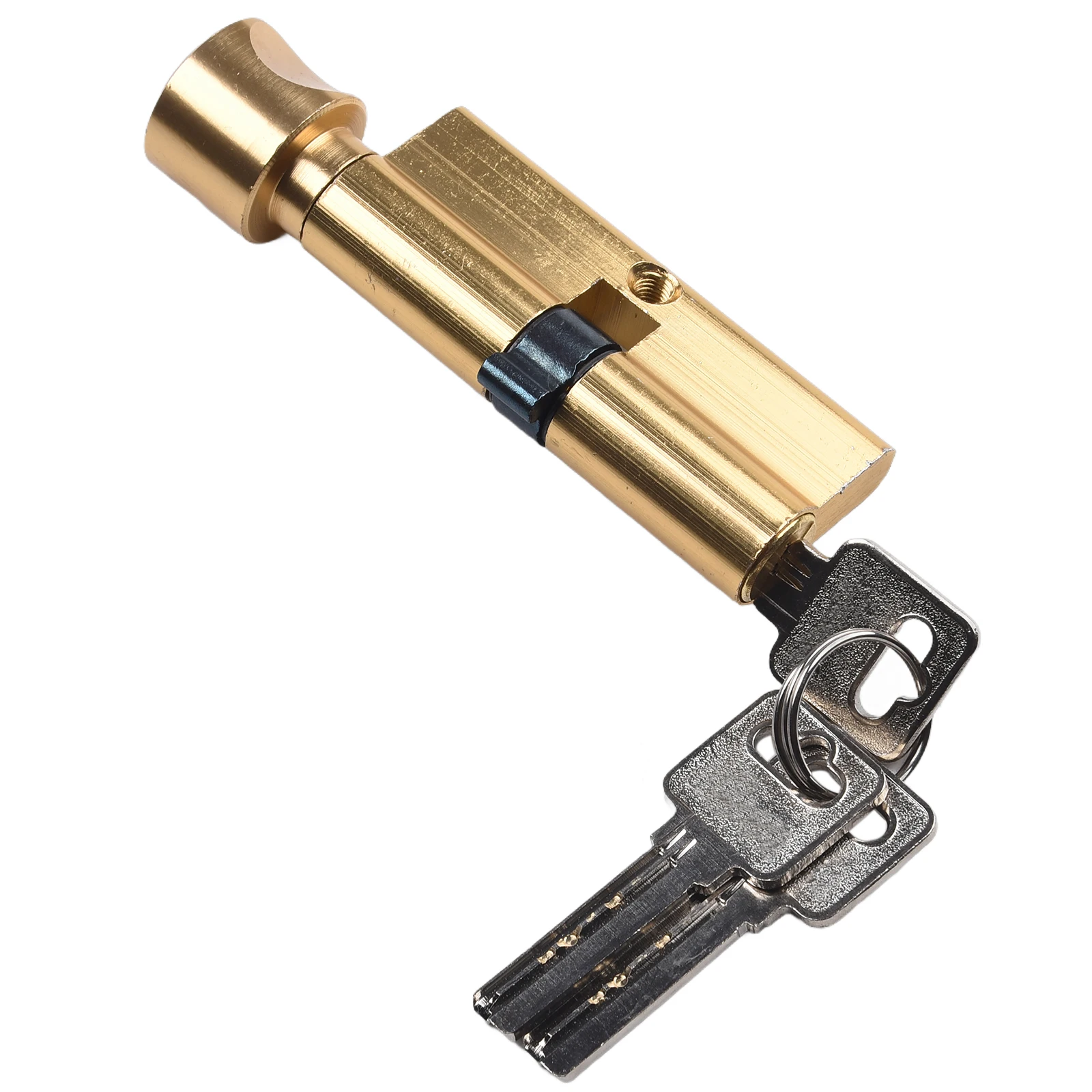 70mm Aluminum Lock Knob Cylinder Featuring Anti Theft Design Includes 3 Keys and 1 Screw for Secure Door Installation
