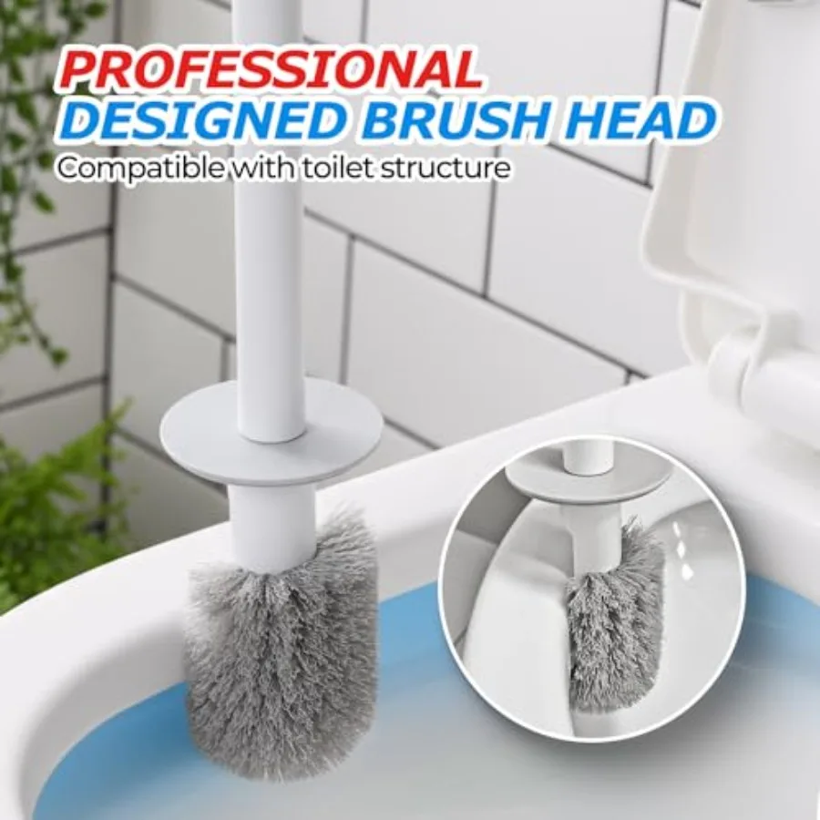 Disposable Toilet BrushandToilet Bowl Brush and Holder Set - Toilet Scrubber Brush, Toilet Bowl Cleaners, Household Essentials, view 5