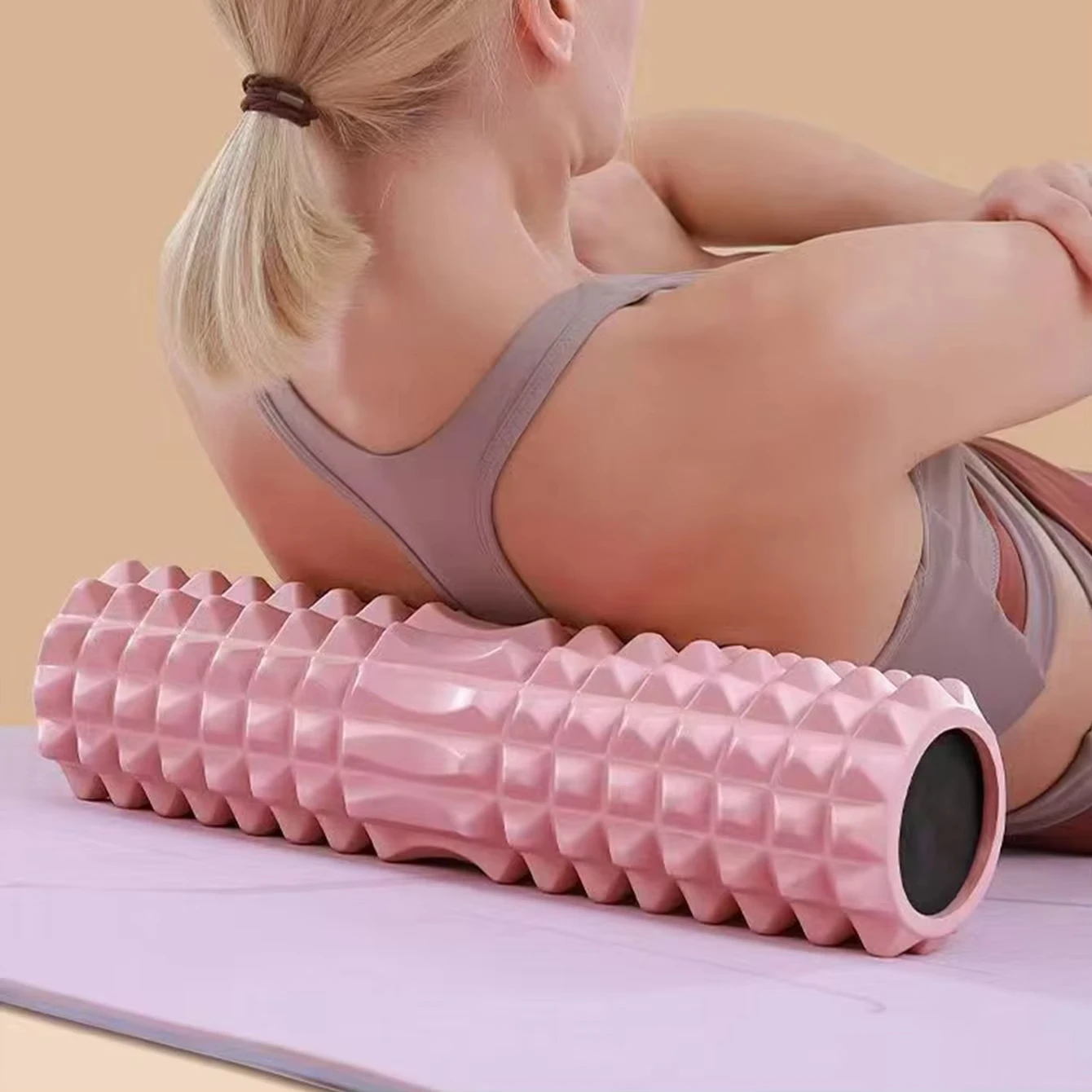 Rouleau de massage en mousse de yoga de 45 cm, bloc de massage musculaire, outils de Pilates, colonne de yoga, ensemble de rouleaux de fitness en mousse, brique de yoga pour la gym, équipement d'exercice