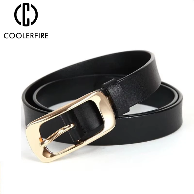 New Hot Designer Fashion Women's Belts Genuine Leather Brand Straps Female Waistband Pin Buckles Fancy Vintage for Jeans LB073