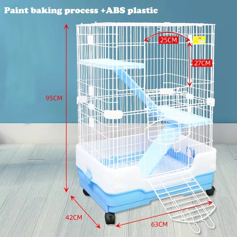 Wire plastic 3 grade cat cage