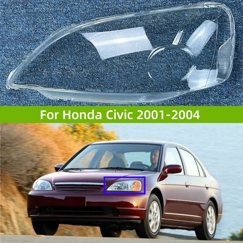 

For Honda Civic 2001 2002 2003 2004 Car Acesssories Transparent PC Material Head Lamp Cover