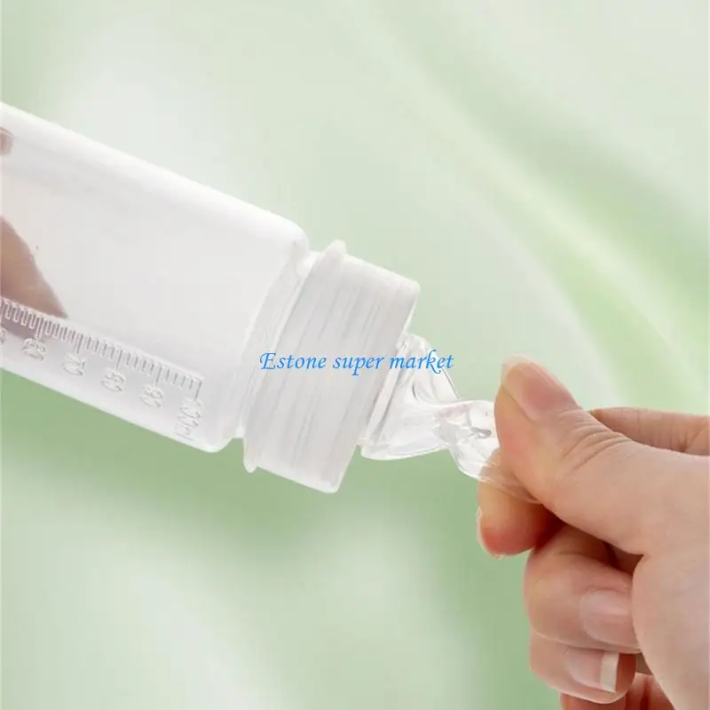 

090B Single Use Baby Feeding Bottle 100ml Capacity Travel Friendly Design Milk Nursing Bottle with Protective Cover