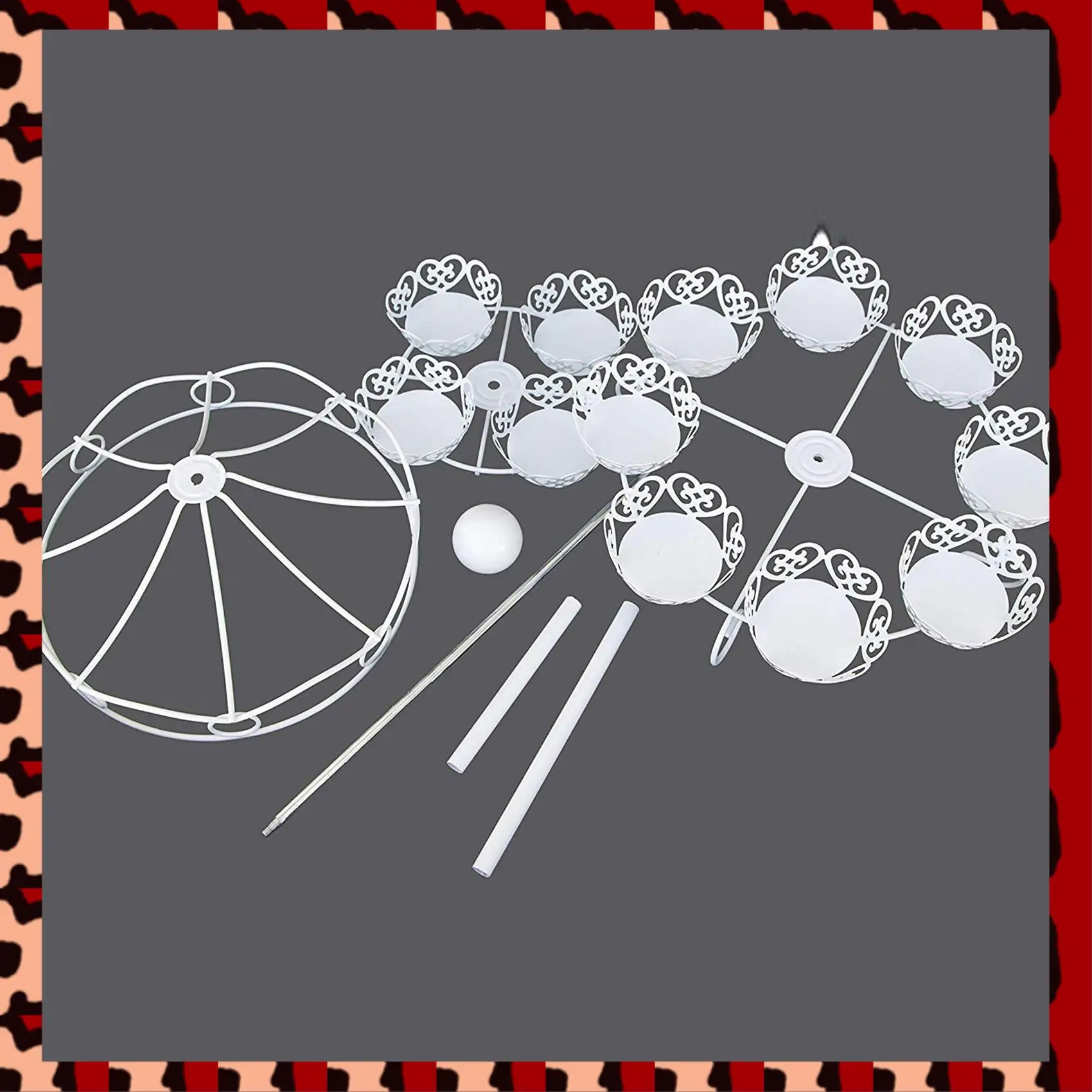 

A72P 2X 2 Layer-12 Count Carousel Cupcake Stand Holder Display Wedding Cake Cup Display Stand