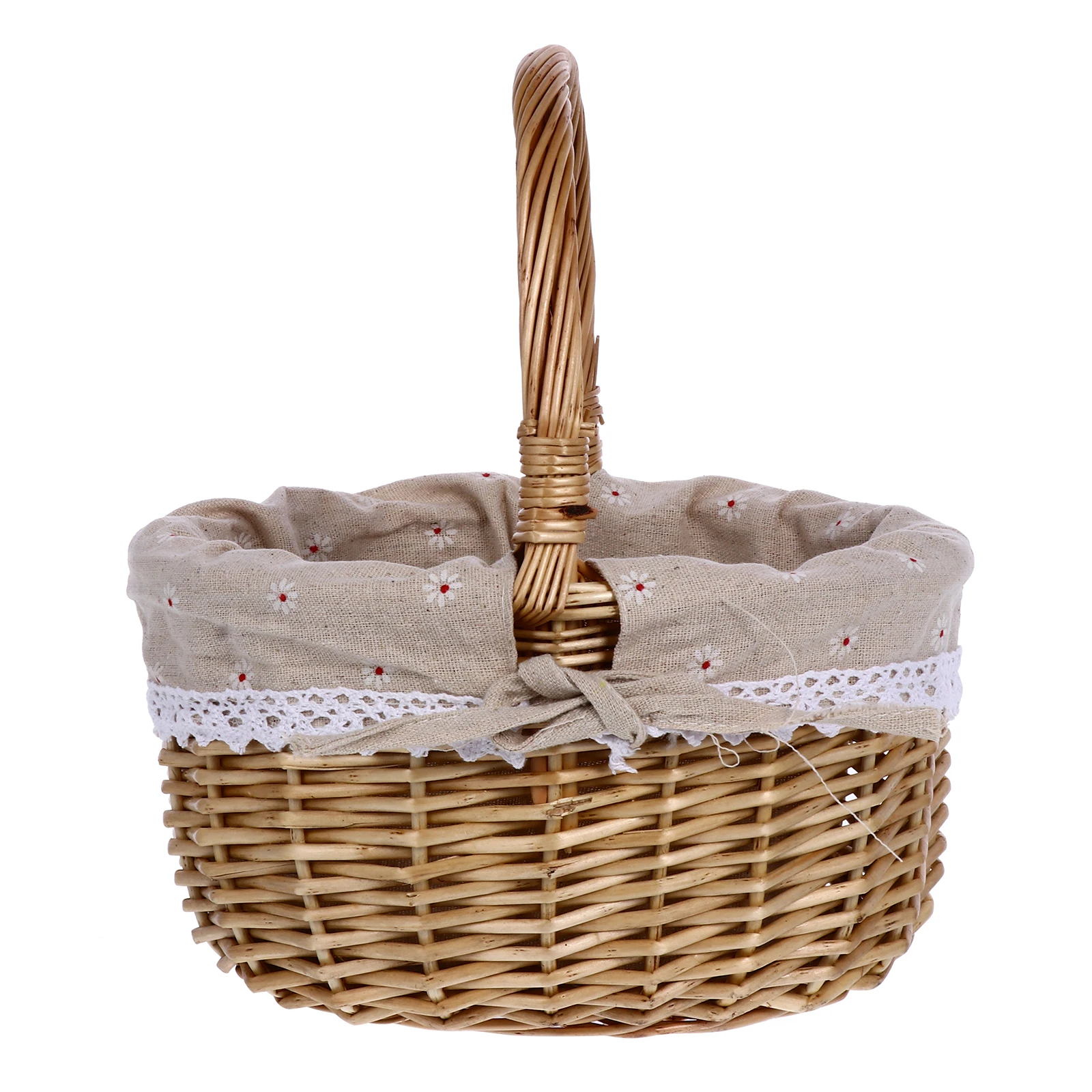 

Rattan Storage Basket Wicker Small Baskets with Lid for Picnic Food Organizer crisps dinner rolls storage container