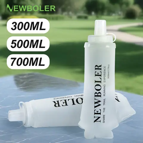 NEWBOLER Sports Water Bottles BPA-Free Collapsible Soft Flask Running Camping Hiking Hydro Flask Soft Water Bottle for Hydration