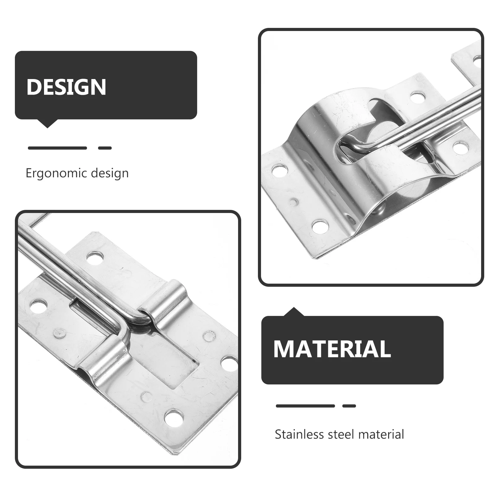 1 مجموعة T-نمط حامل الباب الثقيلة الفولاذ المقاوم للصدأ Rv مقطورة دخول الصيد مزلاج هوك حارس ل فان المغلقة مقطورة مركبة #6