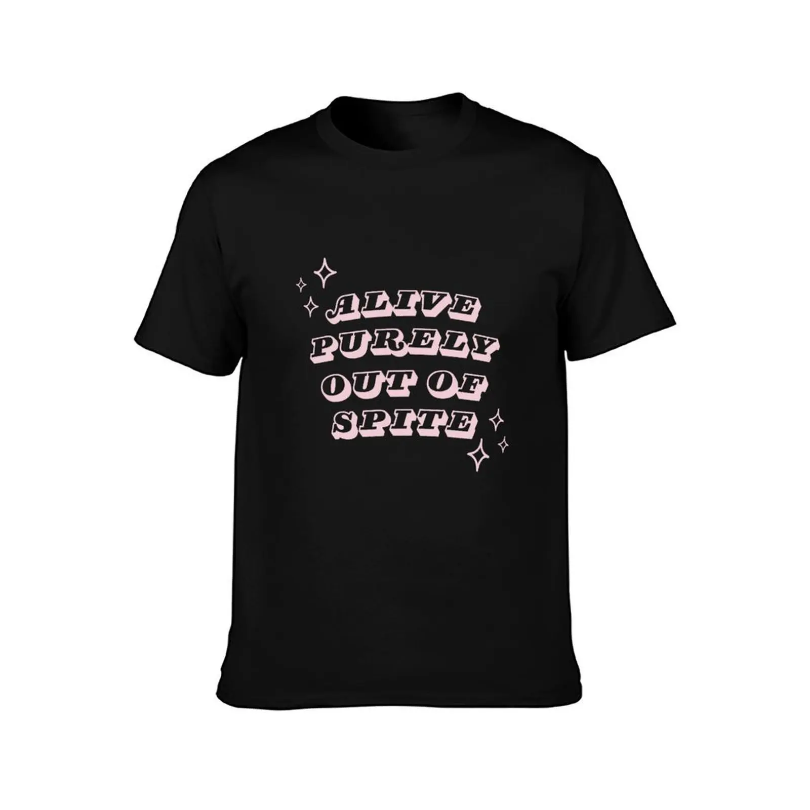 Alive out of Spite Light Pink T-Shirt Relaxed Fit Casual Short Sleeve Top T-Shirt