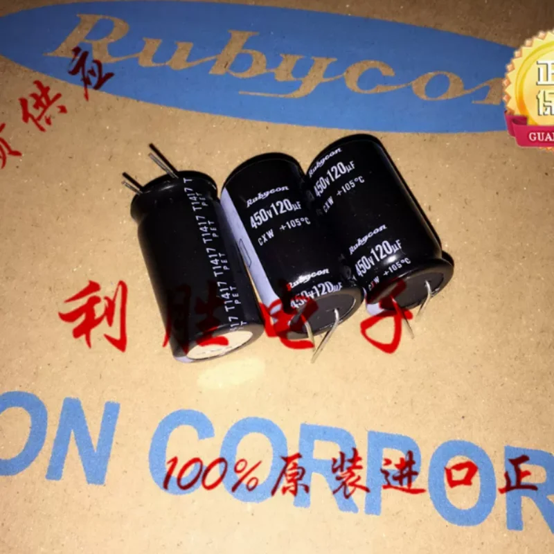 

10PCS-100PCS 120UF 450V Ruby RUBYCON Capacitor 450V120UF 18 * 31.5 CXW High Frequency