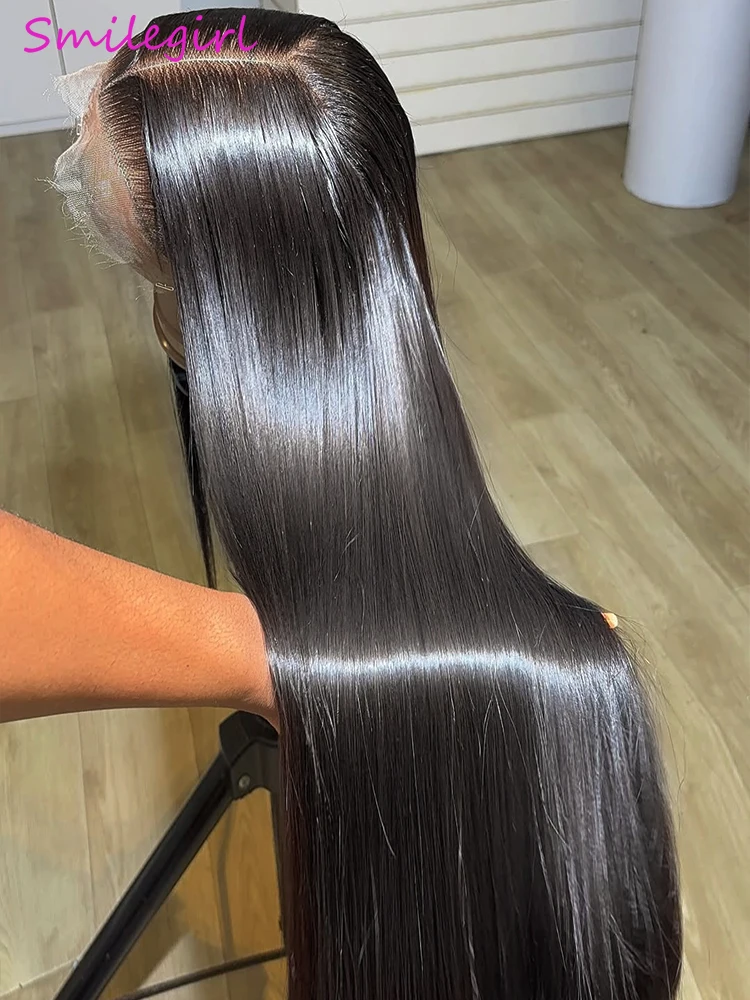 

Smilegirl 13x6 Hd Прозрачный прямой парик фронтальной части шнурка Бразильский 36 дюймов Bone Straight 13x4 Парики из натуральных волос на кружеве для женщин