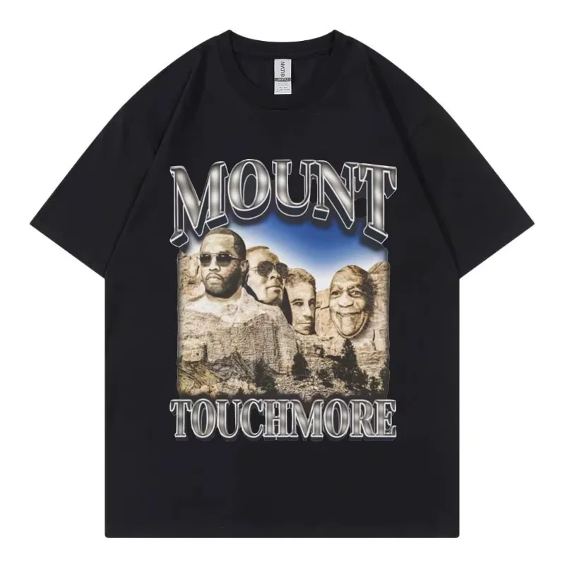 Funny P Diddy Mount Touchmore T Shirt Hip Hop Vintage Clothing Short Sleeve T-shirt Men's Fashion Shirt
