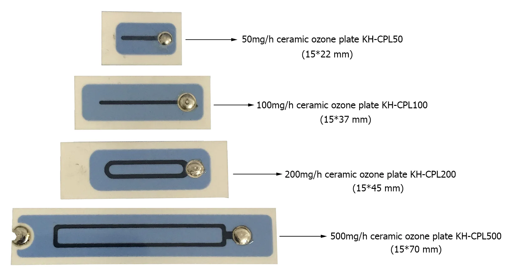 50mg 100mg 200mg 500mg Ozone Ceramic Pate for Air purifying 5PCS Long Life blue Ozone Parts Corona Discharge