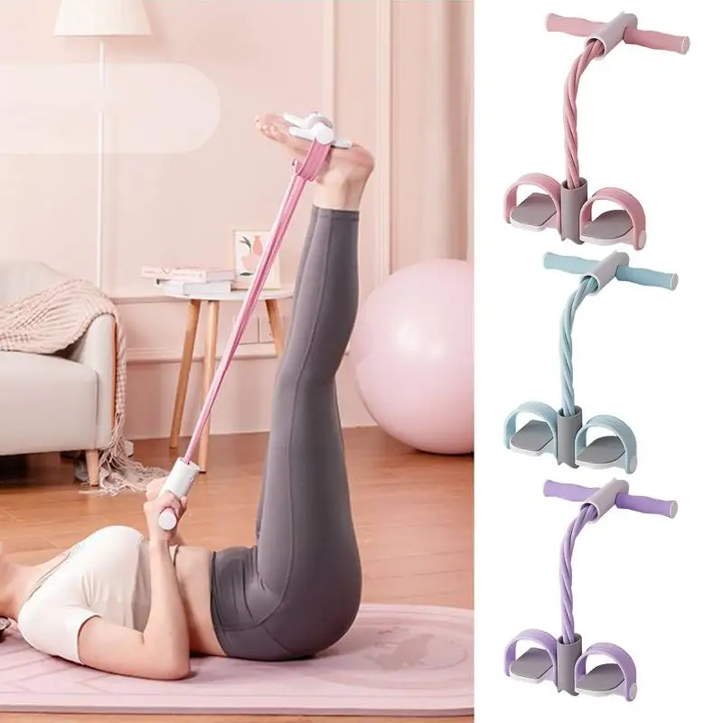 Elastic Sit Up Pull Rope Tension Foot Pedal For Sit Up Elastic Strength Training Equipment Puller Band For Yoga Pilates Gym Home
