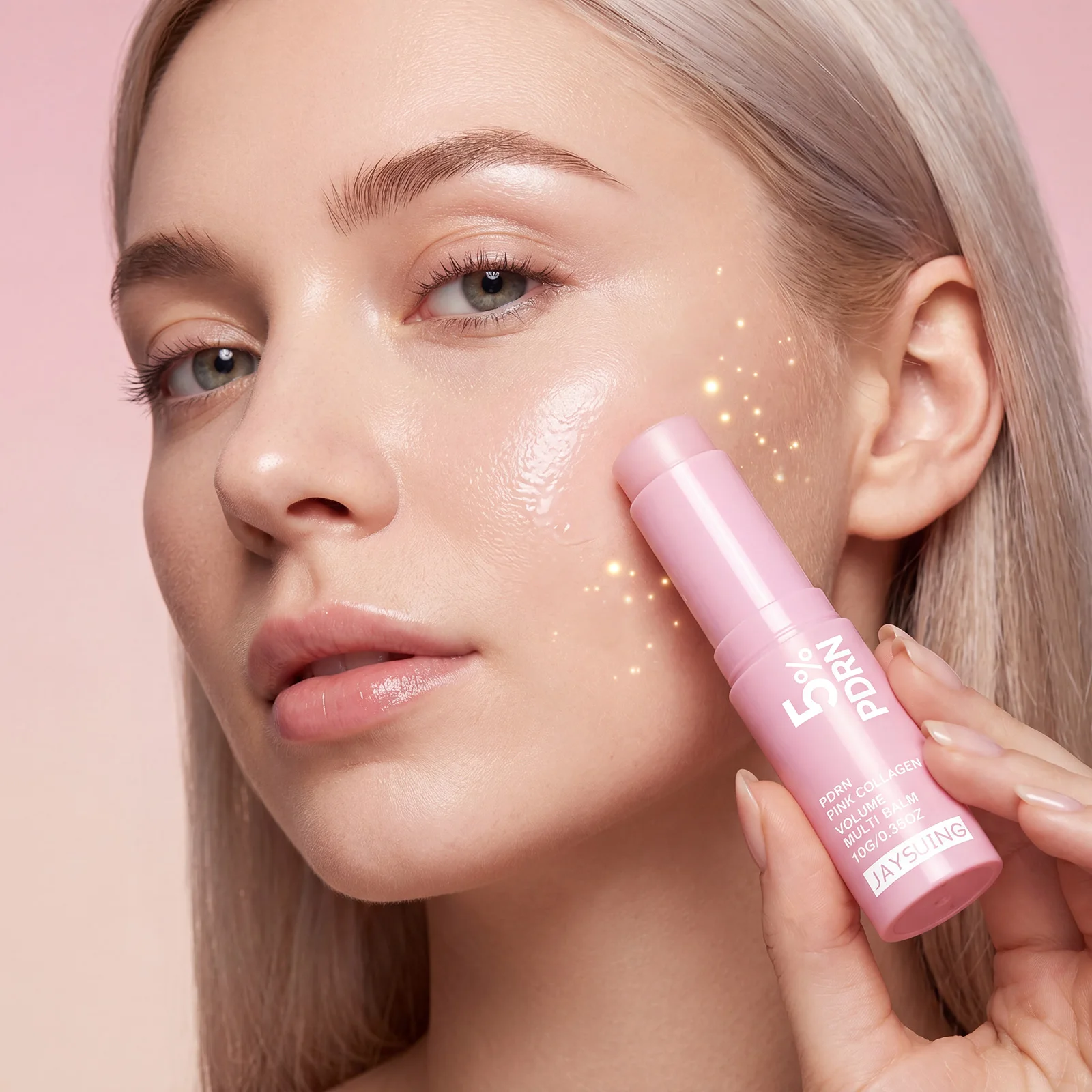 PDRN Pink Collagen Multi-Purpose Moisturizing Balm Stick Dry Skin Deep Hydration Cream For Face Eyes Lips Neck Smooth Skincare