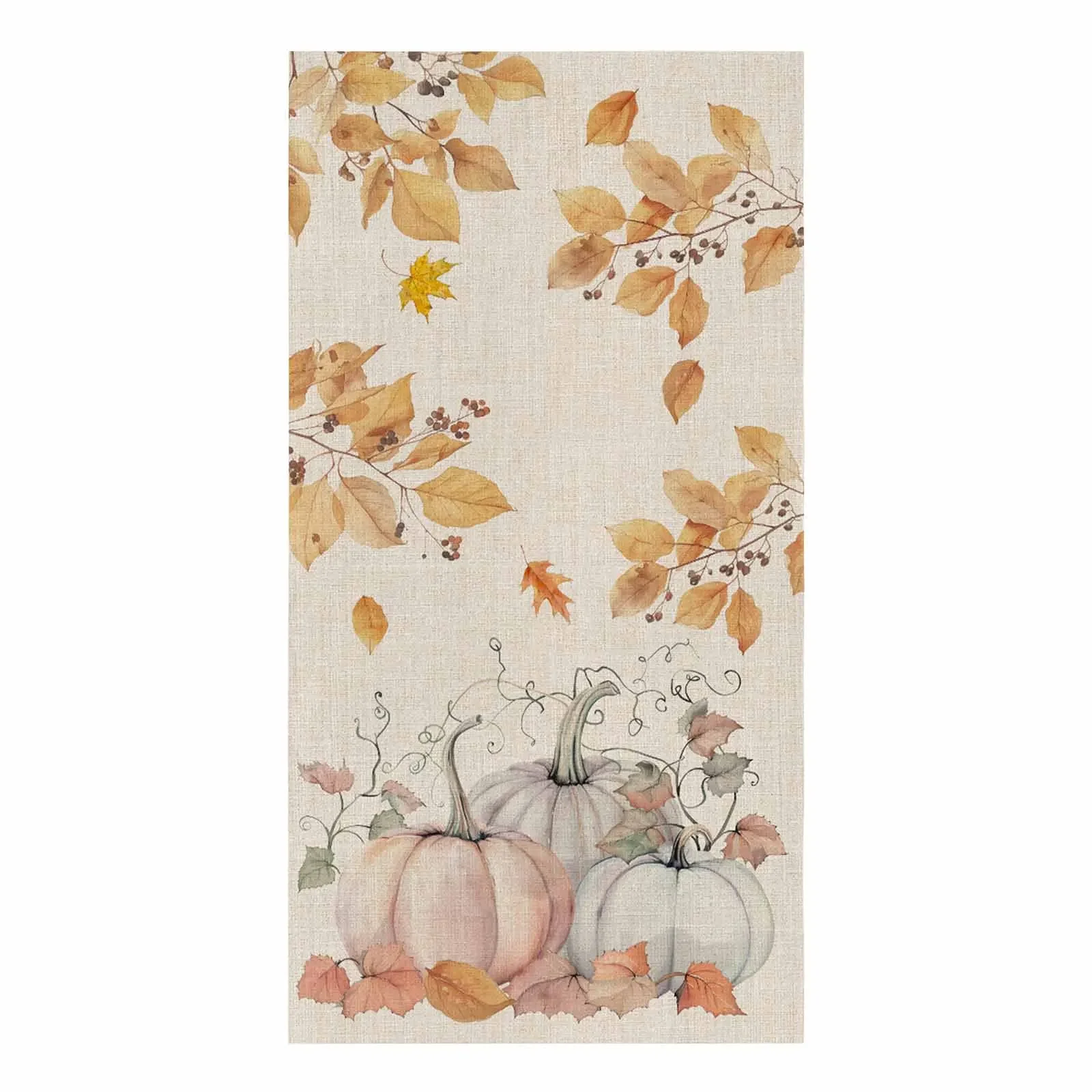 Autumn Pumpkin Watercolor Leaves Microfiber Towel Absorbent Kitchen Cleaning Cloth Dish Towel Household Cleaning Towel