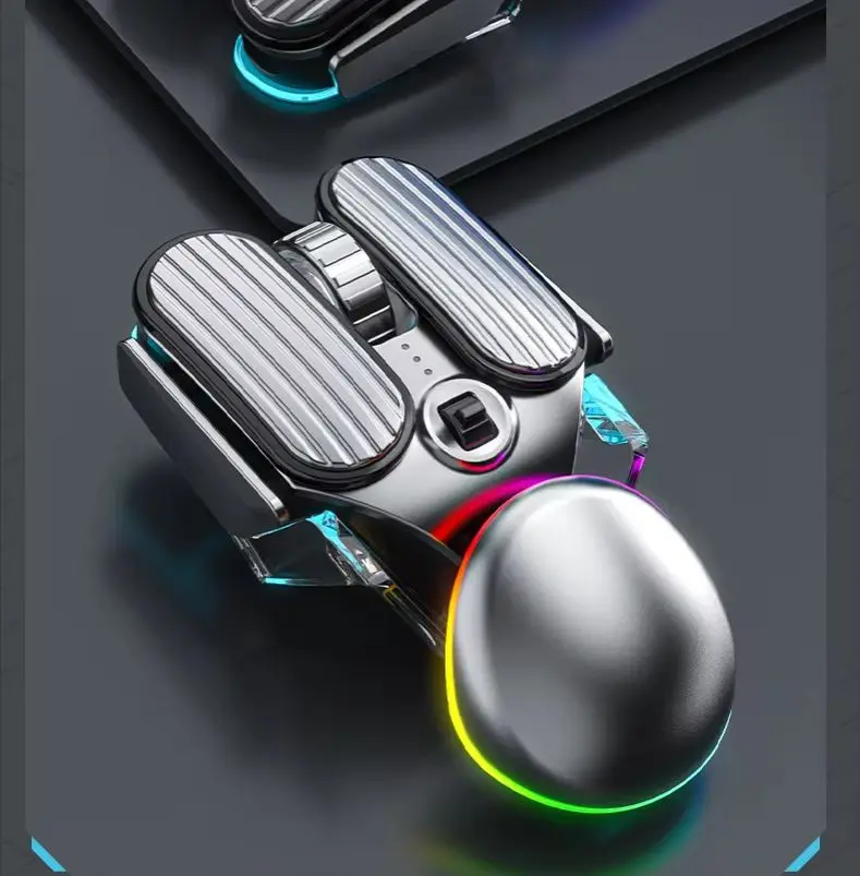 IMICE Bluetooth/2.4G Dual-Mode Rechargeable Mechanical Feel Mouse 4800DPI Ergonomic Optical Gaming Mouse For Laptop PC Desktop